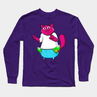 the cat is a glutton Long Sleeve T-Shirt